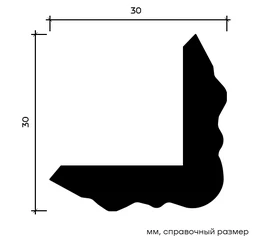 Карниз Европласт 1.50.295 жёсткий 30х30х2000 мм - фото 213503mini