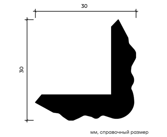 Карниз Европласт 1.50.295 жёсткий 30х30х2000 мм - фото 213503