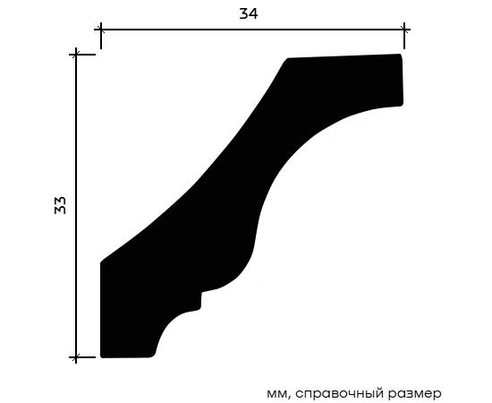 Карниз Европласт 1.50.158 гибкий 34х33х2000 мм - фото 213667
