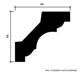 Карниз Европласт 1.50.115 гибкий 46х49х2000 мм - фото 213691mini