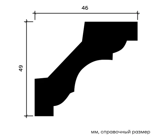 Карниз Европласт 1.50.115 гибкий 46х49х2000 мм - фото 213691