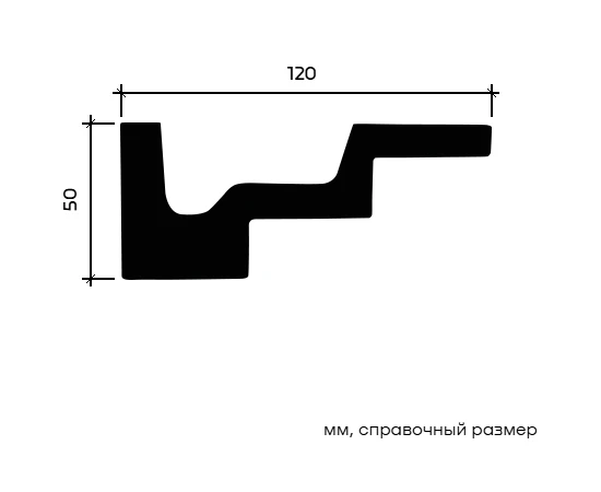 Карниз Европласт 1.50.262 гибкий 120х50х2000 мм - фото 213715
