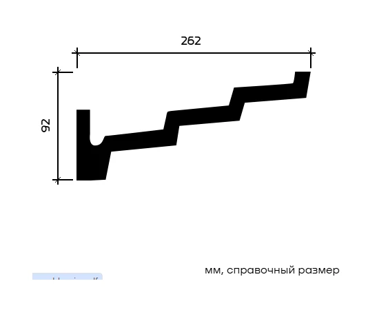 Карниз Европласт 1.50.145 гибкий 262х92х2000 мм - фото 213923