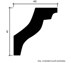 Карниз Европласт 1.50.150 жёсткий 40х41х2000 мм - фото 213935mini