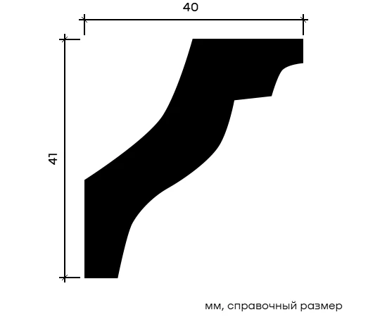 Карниз Европласт 1.50.150 гибкий 40х41х2000 мм - фото 213947