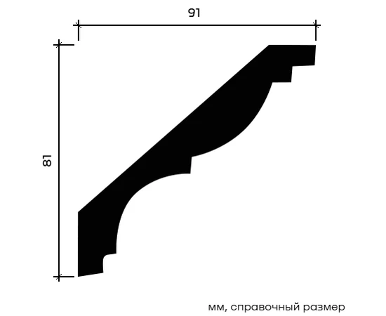Карниз Европласт 1.50.161 гибкий 91х81х2000 мм - фото 214043