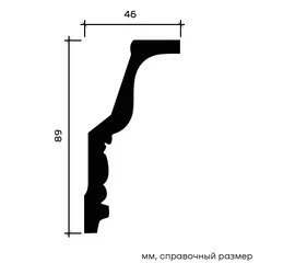 Карниз Европласт 1.50.127 гибкий 46х89х2000 мм - фото 214103mini