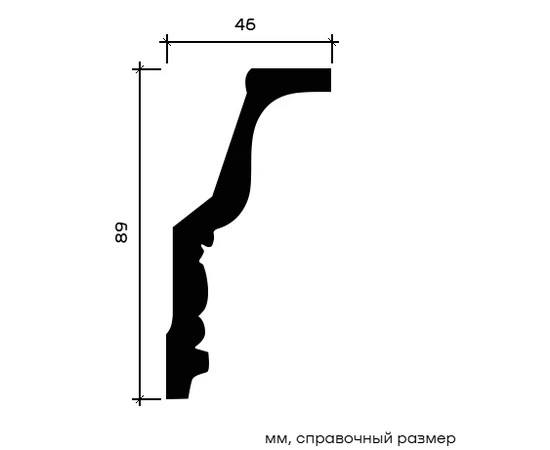 Карниз Европласт 1.50.127 гибкий 46х89х2000 мм - фото 214103