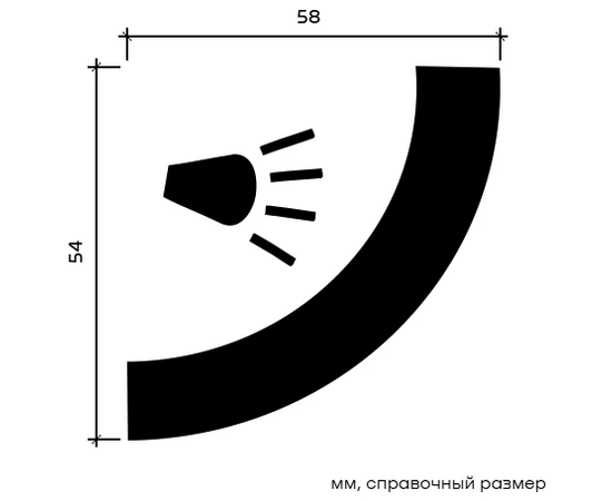 Карниз Европласт 1.50.225 гибкий 58х54х2000 мм - фото 214127