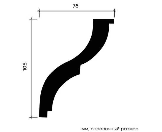 Карниз Европласт 1.50.275 гибкий 76х105х2000 мм - фото 214151
