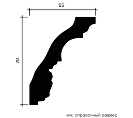 Карниз Европласт 1.50.251 гибкий 55х70х2000 мм - фото 214407mini