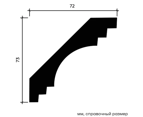 Карниз Европласт 1.50.199 гибкий 72х73х2000 мм - фото 214431