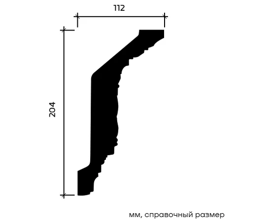 Карниз Европласт 1.50.281 гибкий 112х204х2000 мм - фото 214503