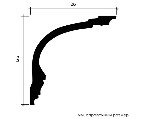 Карниз Европласт 1.50.164 гибкий 126х126х2000 мм - фото 214527