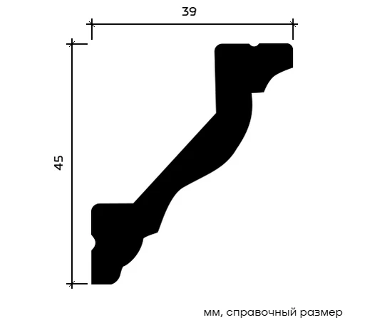 Карниз Европласт 1.50.299 жёсткий 39х45х2000 мм - фото 214623