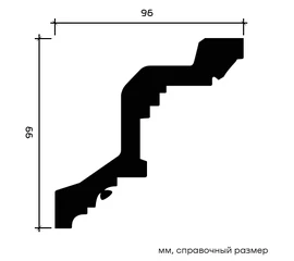 Карниз Европласт 1.50.169 гибкий 96х99х2000 мм - фото 214683mini
