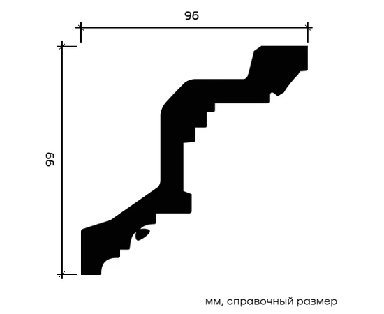 Карниз Европласт 1.50.169 гибкий 96х99х2000 мм - фото 214683