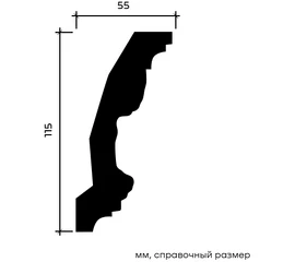 Карниз Европласт 1.50.124 гибкий 55х115х2000 мм - фото 214719mini