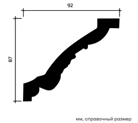 Карниз Европласт 1.50.198 жёсткий 92х87х2000 мм - фото 214767mini