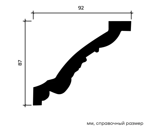 Карниз Европласт 1.50.198 жёсткий 92х87х2000 мм - фото 214767