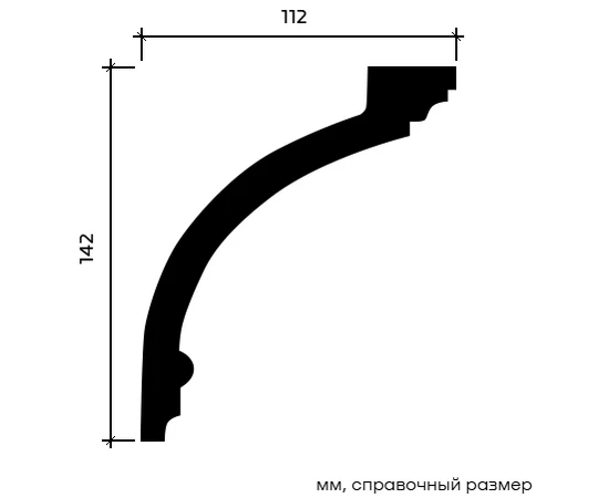 Карниз Европласт 1.50.120 жёсткий 112х142х2000 мм - фото 214791