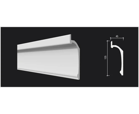 Карниз Decor-Dizayn DD518 45х125х2000 мм - фото 217423