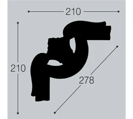 Угол к молдингу M15 Bello Deco М15У2 - фото 209627mini