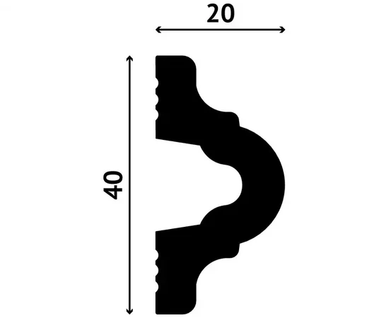 Молдинг DECOSTAR POLYSTYLE SG-40/20 - фото 211891