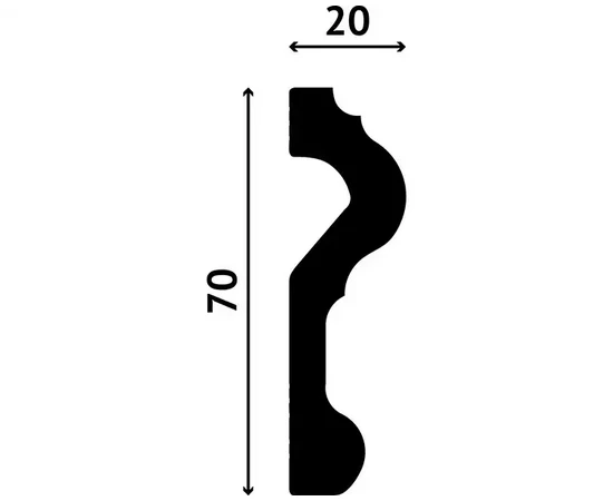 Молдинг DECOSTAR POLYSTYLE SG-70/20 - фото 211915