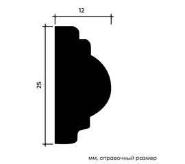 Молдинг Европласт 1.51.322 гибкий 12х25х2000 мм - фото 215795mini