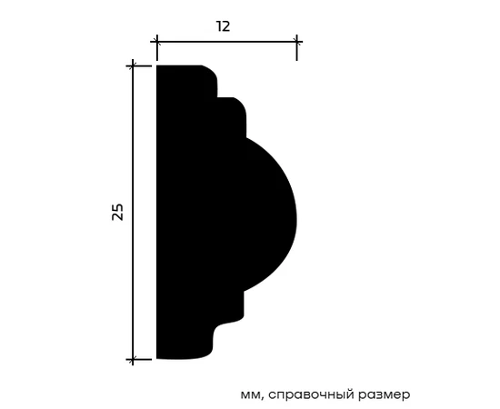 Молдинг Европласт 1.51.322 гибкий 12х25х2000 мм - фото 215795