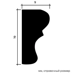Молдинг Европласт 1.51.321 жёсткий 9х19х2000 мм - фото 215903mini