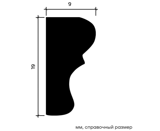 Молдинг Европласт 1.51.321 гибкий 9х19х2000 мм - фото 215915