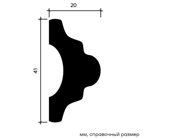 Молдинг Европласт 1.51.308 гибкий 20х41х2000 мм - фото 215939