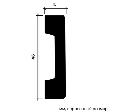 Молдинг Европласт 1.51.362 гибкий 10х46х2000 мм - фото 216027
