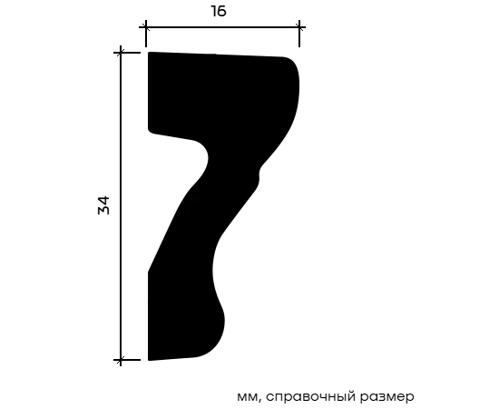 Молдинг Европласт 1.51.346 гибкий 16х34х2000 мм - фото 216051