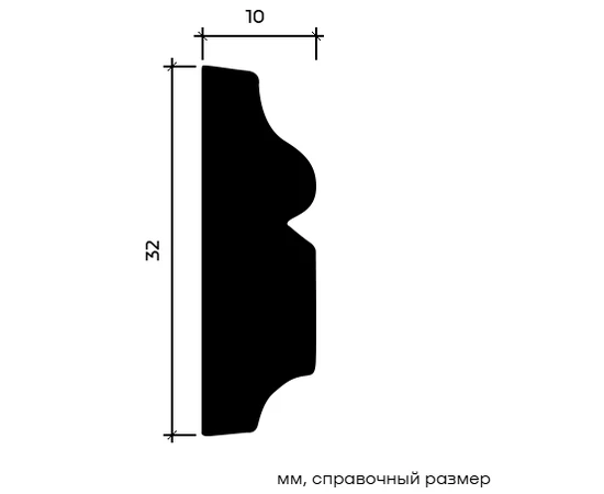 Молдинг Европласт 1.51.323 гибкий 10х32х2000 мм - фото 216075
