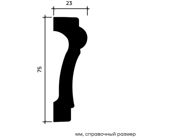 Молдинг Европласт 1.51.383 жёсткий 23х75х2000 мм - фото 216159