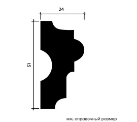 Молдинг Европласт 1.51.304 гибкий 24х51х2000 мм - фото 216191mini
