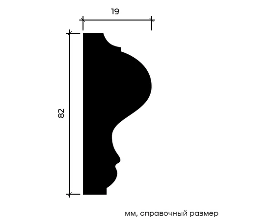 Молдинг Европласт 1.51.303 гибкий 19х82х2000 мм - фото 216215