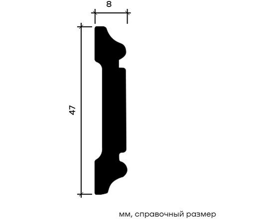 Молдинг Европласт 11.51.384 гибкий 8х47х2000 мм - фото 216279