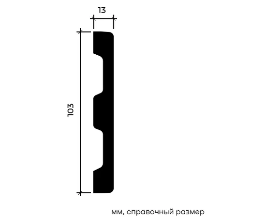 Молдинг Европласт 1.51.385 гибкий 13х103х2000 мм - фото 216327