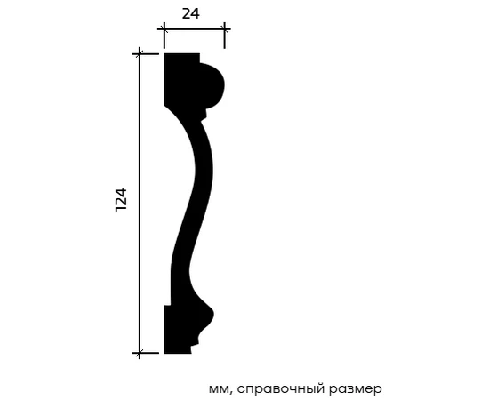 Молдинг Европласт 1.51.367 гибкий 24х124х2000 мм - фото 216419