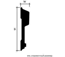 Молдинг Европласт 1.51.344 гибкий 18х91х2000 мм - фото 216443mini