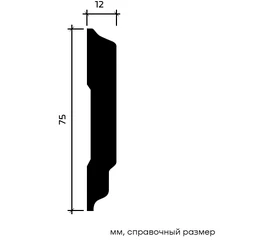 Молдинг Европласт 1.51.343 гибкий 12х75х2000 мм - фото 216491mini