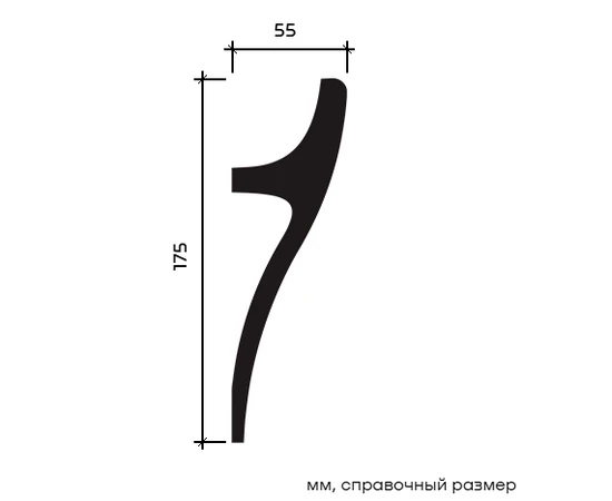 Молдинг Европласт 1.51.711 жёсткий 55х175х2000 мм - фото 216511
