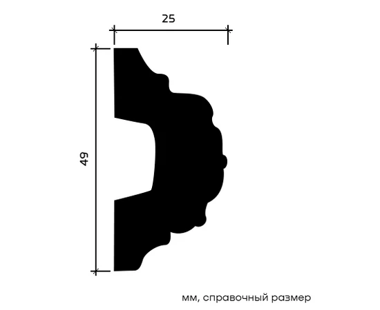 Молдинг Европласт 1.51.348 гибкий 25х49х2000 мм - фото 216535