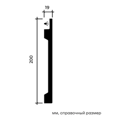Молдинг Европласт 1.51.606 жёсткий 19х200х2000 мм - фото 216575mini