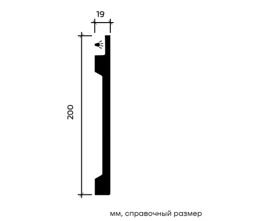 Молдинг Европласт 1.51.606 жёсткий 19х200х2000 мм - фото 216575