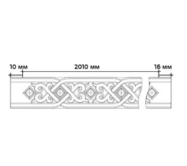 Молдинг Европласт 1.51.504 жёсткий 16х51х2040 мм - фото 216603mini